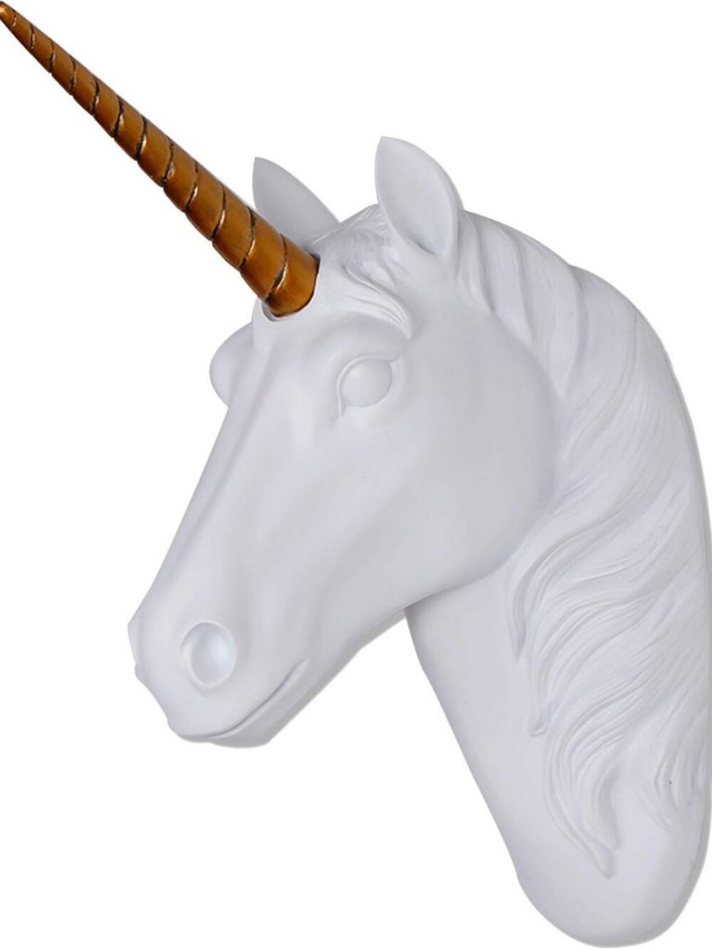Faux Resin Unicorn Head Wall Mount Sculpture | Unique Home Decor Accent